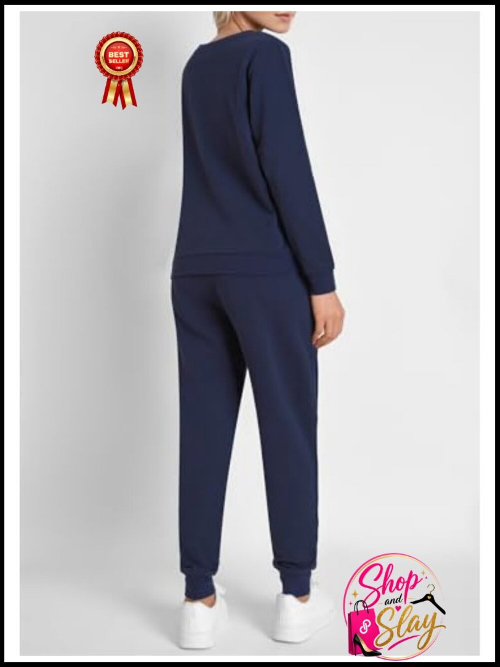 Petite Cotton Jogging Set Pullover Sweatshirt & Sweatpants 2-Piece